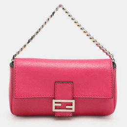 Fendi Pink Leather Micro Baguette Bag 1151792