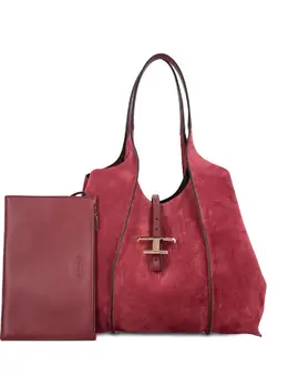 Сумка на плечо из замши T Timeless Tod's, розовый 31917933 | розовый