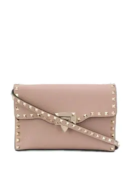 Маленькая кроссбоди-сумка с клапаном и заклепками rockstud Valentino Garavani, розовый 32014669 | розовый