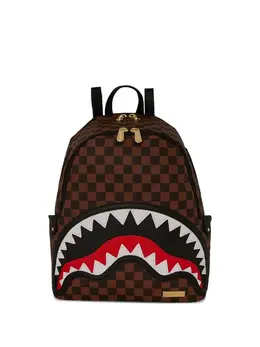 Рюкзак с принтом в клетку и зубами акулы Sprayground, коричневый 32086600 | коричневый