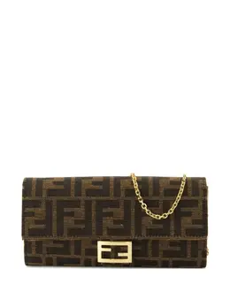 Континентальная сумка через плечо с монограммой FF Fendi, коричневый 32125131 | коричневый