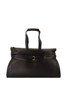 Moschino belted leather tote bag 32125185