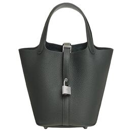 Hermes Сумка Пикотин Лок Клеменс из кожи быка с корзиной из телячьей кожи свифт h069560ckcd