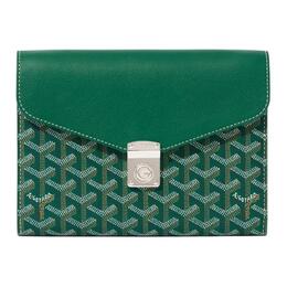 Goyard Холщовая сумка через плечо с телячьей кожей унисекс зеленая chyprppmlty-09cl09p