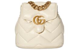 Gucci Сумка рюкзак GG Marmont Quilting V-образная кожаная женская белая 777253-aac74-9206