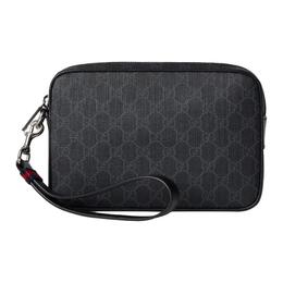 Gucci Клатч GG Supreme Canvas мужской черный 792096-fadja-1042
