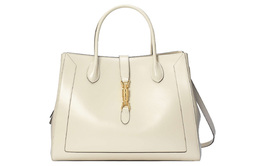 Gucci Кожаная сумка тоут 1961 Джеки большая унисекс белая 649015-0yk0g-9022