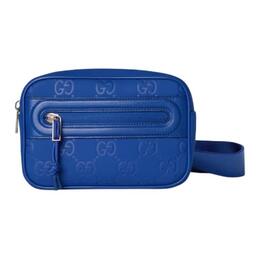 Gucci Кожаная наплечная сумка мини унисекс синий 834244-faeov-4325