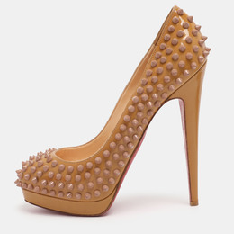 Christian Louboutin: Бежевые туфли 