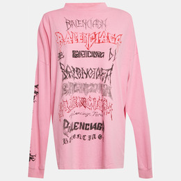 Balenciaga: Розовый свитшот 