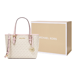 Michael Kors Дорожная сумка-тоут Jet Set Travel Extra Small Logo с верхней молнией 35t9gtvt0b-640