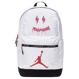 Jordan Полиэстеровый рюкзак обычный унисекс белый, Letter Smiley Face jd2233029gs-001（team378-hs x1） | letter smiley face
