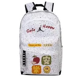 Jordan Полиэстеровый рюкзак унисекс белый, Peaceful Joy jd2133032gs-008（team378-涂鸦x1) | peaceful joy