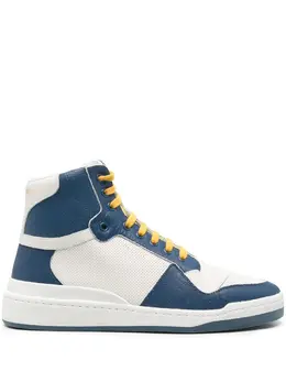 Saint Laurent colour-block high-top sneakers 17556419