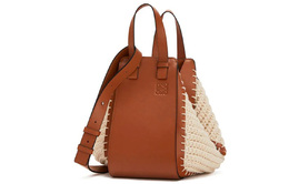 Loewe Гамачная телячья кожа с хлопковой тканью гамачная сумка женская сумка через плечо наплечная сумка бежевая натуральная 38701as35-2924