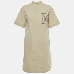 Burberry: Бежевое платье  Monogram