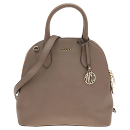 DKNY Brown Leather Top Zip Satchel 596666