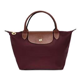 Longchamp Сумка-пельмень Le Pliage из полиамидного холста с кожаными деталями малого размера женская бежевая 1621089p87
