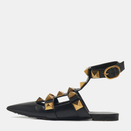 Valentino: Чёрные балетки  Roman Stud