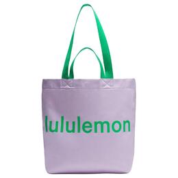 Lululemon Холщовая сумка шоппер, Sky Purple & Radiant Green lu9bzbs-苍空紫拼璀璨绿 | sky purple & radiant green