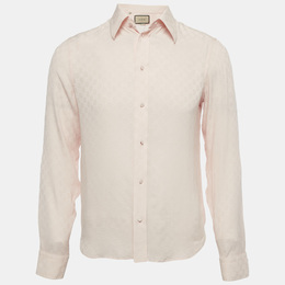 Gucci: Розовая рубашка  GG