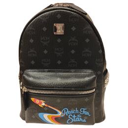 MCM Стайный искусственный кожаный рюкзак средний унисекс черный mmkfave11bk001