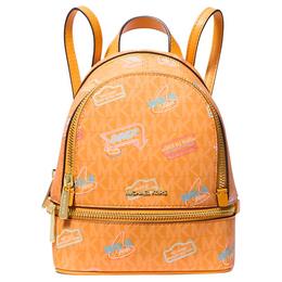 Michael Kors Маленький рюкзак из холста для женщин ярко-оранжевый 35t5grab0i-pop orange