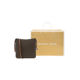 Michael Kors Холщовая сумка через плечо женская коричневая 35f8gtvm7b-brown