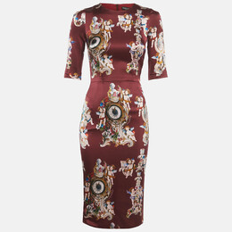 Dolce & Gabbana: Бордовое платье 