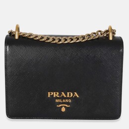 Prada Black Saffiano Chain Shoulder Bag 1227678