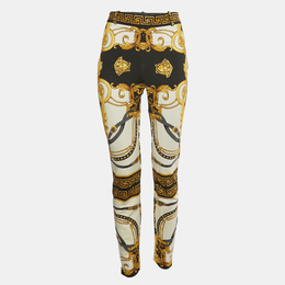 Versace: Белые легинсы  Barocco