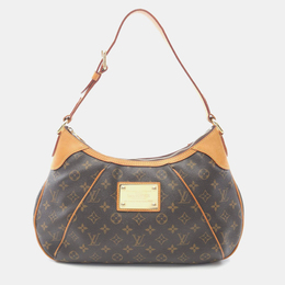 Louis Vuitton Thames Gm Shoulder Bag Monogram Canvas Leather Brown 1206275