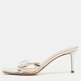 Gianvito Rossi: Серебристые сандалии 