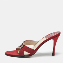 Dior: Красные сандалии 