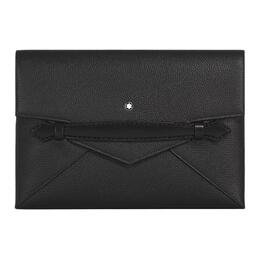 Montblanc Кожаный клатч большой мужской черный mb220215