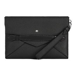 Montblanc Кожаный конверт клатч женский маленький черный mb220212