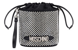 Moschino Тканевая наплечная сумка женская черная b841382023555
