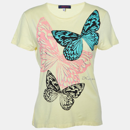 Kenzo: Жёлтая футболка 