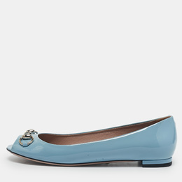 Gucci: Светлые балетки  Horsebit