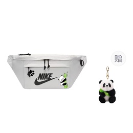Nike Тканевая сумка через плечо унисекс светлый бежевый, Panda holding bamboo ba5751-072（team91-挎包熊猫） | panda holding bamboo