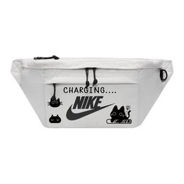 Nike Тканевая наплечная сумка через плечо поясная унисекс светло-бежевая, Charging Kitten ba5751-072(team378-躺平猫咪x1) | charging kitten