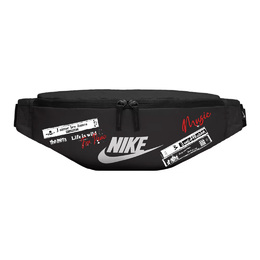 Nike Наследие Ткань Одно Плечо Кроссбоди Поясная Сумка Унисекс Черный, Strip Pendant ba5750-010(team41-图案印花) | strip pendant