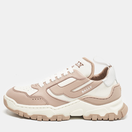 Bally Old Rose/white Leather Holden Sneakers Size 36 1132699