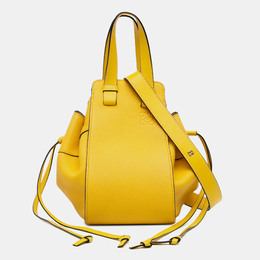 Loewe Yellow Small Grained Calfskin Drawstring Hammock Satchel 1222648