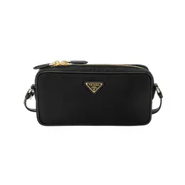 Prada Полиамидная женская сумка через плечо черного цвета 1ne057_2c05_f0002