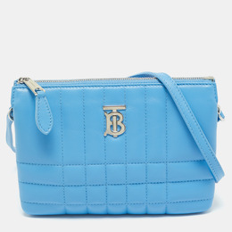 Burberry: Голубая сумка через плечо  Lola
