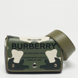 Burberry: Зелёная сумка через плечо 