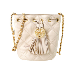 Tory Burch Сумка-ведро из овчины миниатюрная женская белая через плечо 74853-122