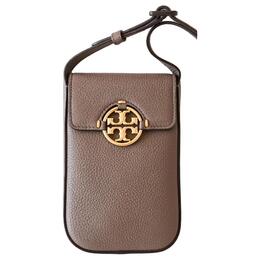 Tory Burch Миллер Личи зернистая кожаная наплечная сумка через плече сумка чехол для телефона женская умбра 84077-250