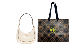 Tory Burch Кожаная сумка Робинсон полумесяц женская белая 154729-704